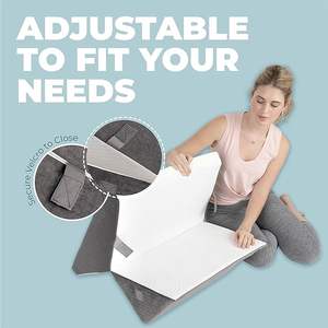 Oreiller compensé réglable en mousse à mémoire de forme Couverture jacquard <span class=keywords><strong>chic</strong></span> et élégante | Oreiller multi-usage pour dormir - Product Image 3