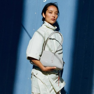 Sac bowling femme en cuir véritable et polyester, style Wen <span class=keywords><strong>Qis</strong></span>, série Trail Mountain, simplicité urbaine, fermeture éclair, deux sangles, tendance - Product Image 5