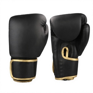 Gants de boxe professionnels personnalisés en cuir PU, sangle de poignet réglable, design respirant, fermeture auto-agrippante pour boxe unisexe - Product Image 2