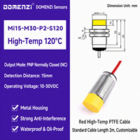 Capteur de Proximité Inductif Domenzi M30 Résistant à la Chaleur Haute Température 15mm NPN NC IP67 120°C pour l'Automatisation Industrielle