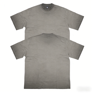 T-shirts décontractés personnalisés pour hommes 100 % coton tricoté, effet délavé, vierges, à manches courtes, écologiques, respirants, brodés numériquement - Product Image 2