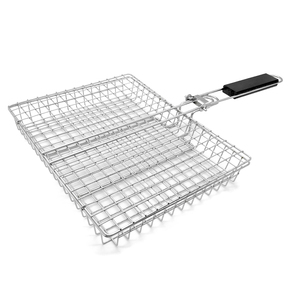 Thép không gỉ nướng BBQ nướng dây lưới, nướng Net giỏ với tay cầm có thể tháo rời - Product Image 3