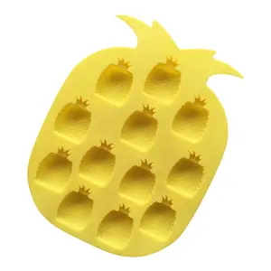 12 Cavatity Ananas form Frucht silikon Eiswürfel Einfrieren Chacolat Frucht eismaschine Phantasie Eiswürfel schalen