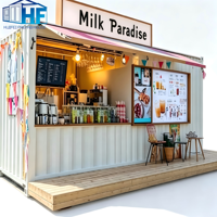 Conteneur extensible écologique personnalisé, bureau mobile extérieur, restaurant, bar pour utilisation en food truck, panneau sandwich en acier durable