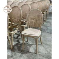 Chaises de mariage empilables de style français européen, dossier rond, luxe, chaise Louis pour hôtel, banquet de mariage