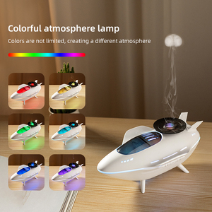 Difusor de Aceites Esenciales con Forma de Avión, Difusor de Aroma con Llama 3D de Medusa, Humidificador de Aire con Luz de 7 Colores - Product Image 4