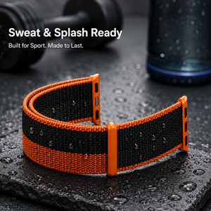 Bracelet en nylon tissé respirant pour Apple Watch Series 38 40 41 42 44 45 46 49 mm, sangle de remplacement sportive réglable et souple - Product Image 6