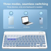 Set Keyboard dan Mouse Nirkabel BT untuk IOS/Android, Portabel, Antarmuka Mini USB, Mouse Isi Ulang 2.4G, Baru