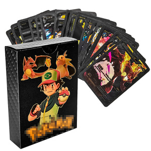 55 cartes Pokémon TCG <span class=keywords><strong>en</strong></span> anglais et <span class=keywords><strong>en</strong></span> français, <span class=keywords><strong>VMAX</strong></span>, dorées, avec effet <span class=keywords><strong>arc</strong></span>-<span class=keywords><strong>en</strong></span>-<span class=keywords><strong>ciel</strong></span> noir et argent, <span class=keywords><strong>en</strong></span> plastique pour le jeu de cartes à collectionner - Product Image 3