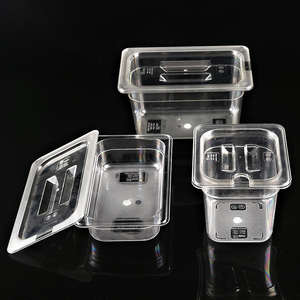 Contenedores Gastronorm GN de Policarbonato de Tamaño Completo 1/1 1/2 1/3 1/6 1/9, Recipientes para Alimentos, Accesorios para Cocina Comercial - Product Image 1