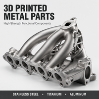Pièces métalliques imprimées en 3D pour l'industrie automobile Chine Service d'impression 3D Pièces fonctionnelles Prototypage rapide OEM ODM 1 pièce MOQ 0,1-0,5 mm