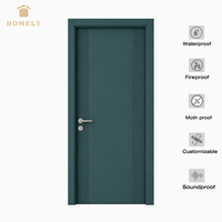 Porte intérieure en WPC massif au design moderne pour maison, hôtel, chambre, étanche, insonorisée, avec caractéristiques internes pour salle de bain et usage hospitalier