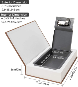 Caja Fuerte con Compartimento Secreto Oculto, Diseño de <span class=keywords><strong>Libro</strong></span> de Papel Real de París, 8.7 Pulgadas, con Cerradura de Combinación - Product Image 2