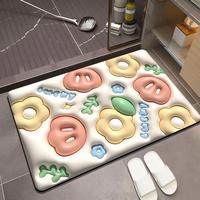 2023 yumuşak Diatom çamur 3d üç boyutlu genişleme küçük çiçek zemin Mat banyo tuvalet tuvalet emici hızlı kuru ayak Mat