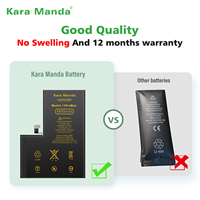 Batterie de diagnostic Kara Manda OEM 0 cycle sans soudure, affichage 100% de l'état, haute capacité, pour iPhone 15 Pro Max
