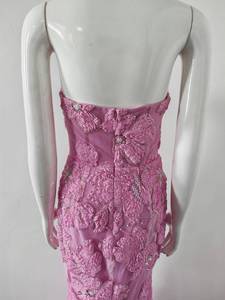 A10808 Migugarment Elegantes Ballkleid Boutique-Stil Hochwertige Blumen bestickt Sexy Off-the Shoulder High Slit Maxi kleid - Product Image 3