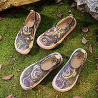 Chaussures décontractées à enfiler pour femme, imprimées ethniques, respirantes, à semelle souple, confortables et polyvalentes pour la marche