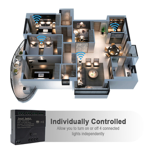 Tuya AC 85-250V 4 canales Wifi Smart Home Appliance <span class=keywords><strong>Control</strong></span> <span class=keywords><strong>Switch</strong></span> Module 4CH 10A Relay Momentary Toggle Interlock - Product Image 6