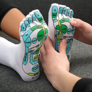 Chaussettes <span class=keywords><strong>de</strong></span> réflexologie pour massage des <span class=keywords><strong>pieds</strong></span> avec zones <span class=keywords><strong>de</strong></span> réflexologie marquées, 95% coton, 5% élasthanne, <span class=keywords><strong>gants</strong></span> <span class=keywords><strong>de</strong></span> réflexologie - Product Image 4