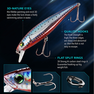 Bluegill MNW40 eau douce longue coulée <span class=keywords><strong>meilleur</strong></span> prix <span class=keywords><strong>Jerkbait</strong></span> profondeur inventaire gros flottant leurre Bill suspension méné appât - Product Image 3