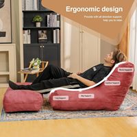 Fauteuil pouf de loisirs de style OEM d'usine, grand pouf, meubles de salon, fauteuil relaxant, canapé avec repose-pieds