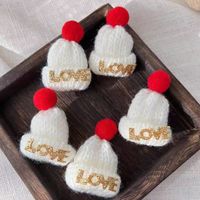 Mini-chapeaux tricotés multicolores pour poupées, décoration artisanale DIY, écharpes et chapeaux pour bouteilles, ornements suspendus pour sapin de Noël
