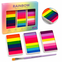 Kit de peinture pour le visage en palette, professionnel, en gros |   Teintes dégradées à base d'eau |   Non toxique |   Brille dans le noir |   Corps des enfants