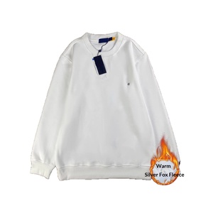 Felpa Girocollo Oversize in Cotone Puro 520g con Logo Applicato Tinta Unita, Ricamo 3D e Tasca Effetto Acido - Product Image 4