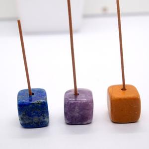 도매 천연 크리스탈 큐브 향 스틱 홀더 원시 돌 향 버너 홀더 - Product Image 5