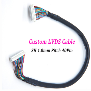كابل LVDS 40 سن بموصلين JST SHDR-40V-S-B بمسافة بينية 1.0 مم، سلك نحاسي مطلي بالقصدير لشاشات LCD للابتوبات وشاشات الإعلانات الرقمية - Product Image 1