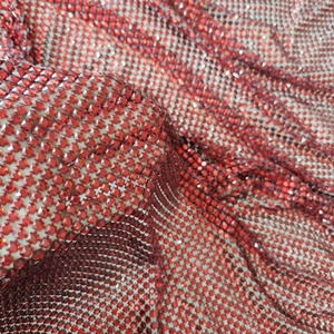 Tela de Malla con Cuentas de Cristal Multicolor de <span class=keywords><strong>Alta</strong></span> <span class=keywords><strong>Costura</strong></span>, Diamantes Cuadrados de Cristal de Imitación - Product Image 4