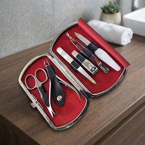 Article populaire : Kit de manucure professionnel, perceuse à ongles électrique, acier inoxydable, portable, coupe-ongles 5-en-1, emballage en étui - Product Image 2