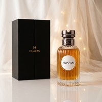 Flacon de parfum en verre transparent de luxe, nouveau design, 100 ml, avec vaporisateur anti-fuite et boîte d'emballage personnalisée