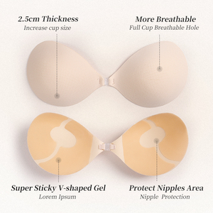 XB174 Reggiseno Adesivo Rotondo con Tecnologia Super Adesiva, <span class=keywords><strong>Coppe</strong></span> Spesse Push-up <span class=keywords><strong>per</strong></span> Abiti - Product Image 2
