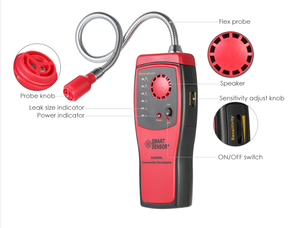 Detector de gás flammável automotivo as8800l, detector de gás automotivo portátil e flammável - Product Image 3
