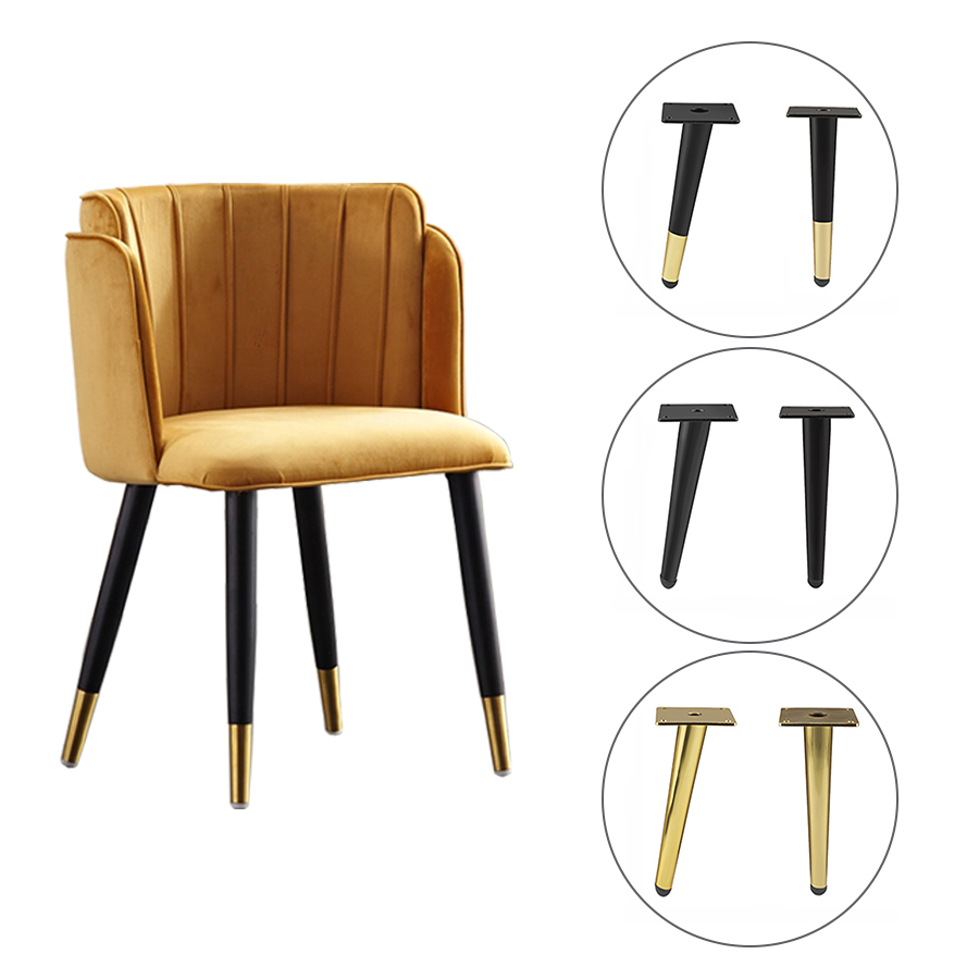 100mm - 720mm Chair Component Furniture Frame Steel Tapered Feet Dining Chair Metal Oblique Cone Pipe Furniture Legs of Chairs