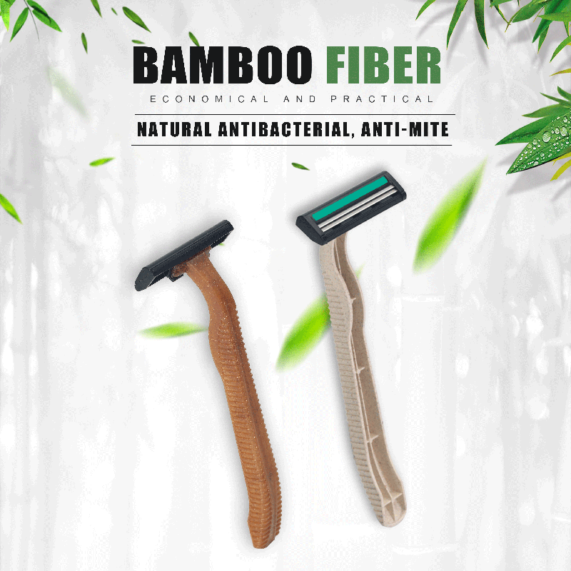 Eco Friendly Safety Biodegradable Disposable Razor Bamboo Shaving Razor