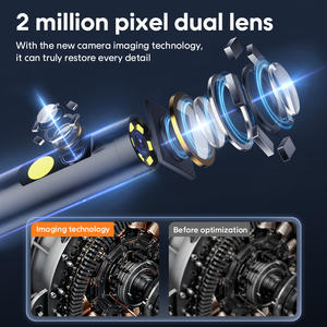 Caméra de portée de serpent à double objectif portable OEM 5.5mm rigide 1m 5 pouces IPS Display Industrial Endoscope Endoscope Pipe Inspection <span class=keywords><strong>Camera</strong></span> - Product Image 3