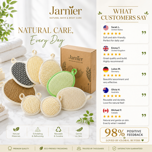 Brosse corporelle ovale Jarnier avec <span class=keywords><strong>éponge</strong></span> exfoliante en loofah, <span class=keywords><strong>éponge</strong></span>s <span class=keywords><strong>de</strong></span> bain style simple et tampon facial en coton loofah pour la <span class=keywords><strong>douche</strong></span> - Product Image 6