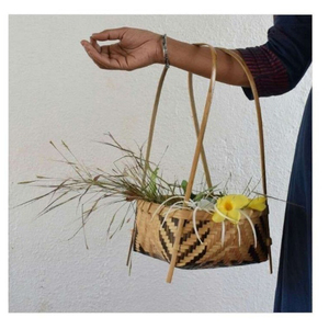 Panier à fruits en bambou tissé à la main avec finition naturelle pour comptoir de cuisine, table à manger, rangement de produits frais, pain, collations et élégance - Product Image 3