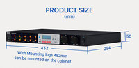 Amplificador de Potencia Digital Comercial Multifuncional DEKEN DTA-2300, 100V 300W*2 Canales 4 Ohmios Clase D, Mezclador de Audio PA