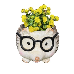 Vaso per Piante a Forma di <span class=keywords><strong>Riccio</strong></span> <span class=keywords><strong>in</strong></span> Resina, Fioriera e Ornamenti da <span class=keywords><strong>Giardino</strong></span>, Novità per Centri Commerciali - Product Image 1