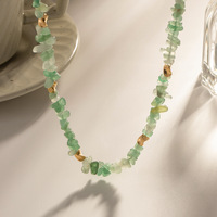 Bracelet vert gravier or perle ronde bracelet transfrontalier polyvalent titane acier