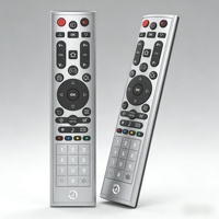 Télécommande pour TV/Audio/Amplificateur, Boîtier Android TV, ABS, Silicone Écologique, IR Sans Fil, BLE, Voix, 433 MHz, Portée 10 m, 43 Boutons
