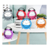 Milti-Reloj de mesa de plástico personalizado para niños, despertador de escritorio a color, barato