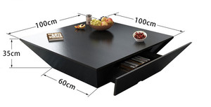 طاولة قهوة إيطالية بسيطة + طقم غرفة معيشة صالة منزلية حديثة عالية الجودة أثاث مربع للبيع بالجملة - Product Image 6