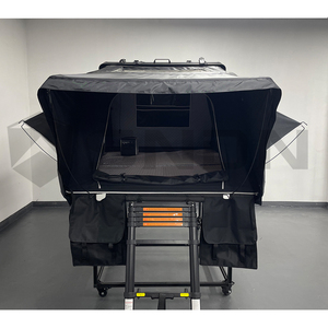 Tente de toit rigide SNDN 4x4 à ouverture latérale, tente de toit compacte pour voiture, tente de toit rigide <span class=keywords><strong>en</strong></span> aluminium avec échelle de 2,3 m et LED - Product Image 4