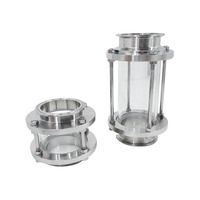 Vitre de contrôle de pipeline à raccord rapide (Tri-Clamp) droite, qualité sanitaire, en acier inoxydable SS316L SS304, 38,1 mm x 50,5 mm, pour applications alimentaires