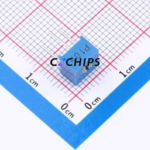 ตัวต้านทาน/โพเทนชิโอมิเตอร์แบบปรับได้สำหรับ3362P-105-LF ผ่านชิ้นส่วนรู (THT)-3P, ตัวต้านทาน7x6.8มม. 10% 1mOhm 500 250mw PPM/℃ - Product Image 1