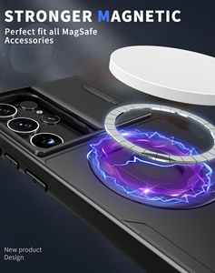 2024 mới sang trọng cho không dây sạc điện thoại trường hợp đối với S22 S23 S24 siêu cộng với Magnetic chống sốc Bìa trường hợp - Product Image 2